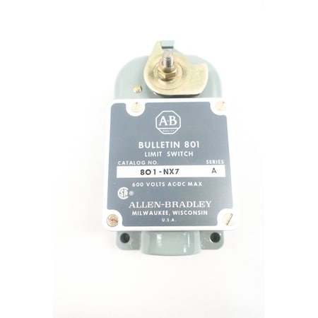 Allen Bradley Limit Switch 600v-ac/dc 801-NX7